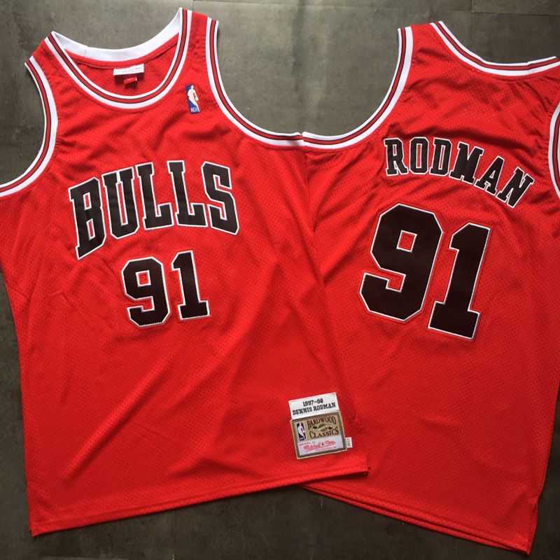 Bulls 91 Dennis Rodman Red 1997 98 Hardwood Classics Mesh Jersey Mixiu,We sell and wholesale Bulls 91 Dennis Rodman Red 1997 98 Hardwood Classics Mesh Jersey Mixiu on line form chian!